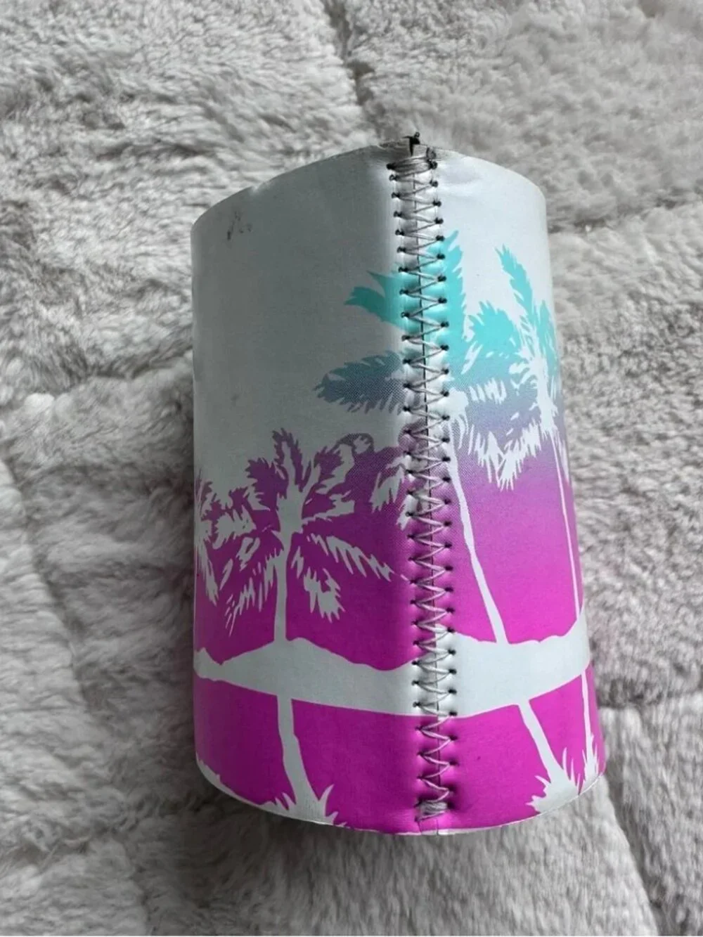 Victoria’s Secret PINK | White Tropical Palm Insulated Koozie